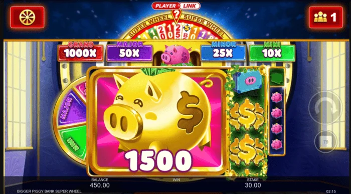 Bigger Piggy Bank Super Wheel большой выигрыш
