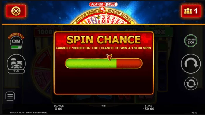 Bigger Piggy Bank Super Wheel шанс спина